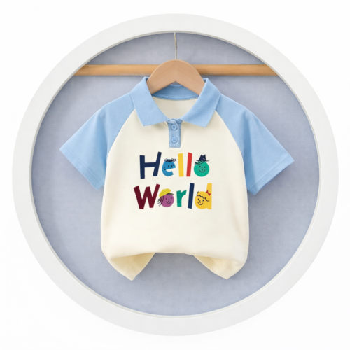 একটি প্রিমিয়াম পোলো টি-শার্ট -(DW-W-Hello-Worlds)